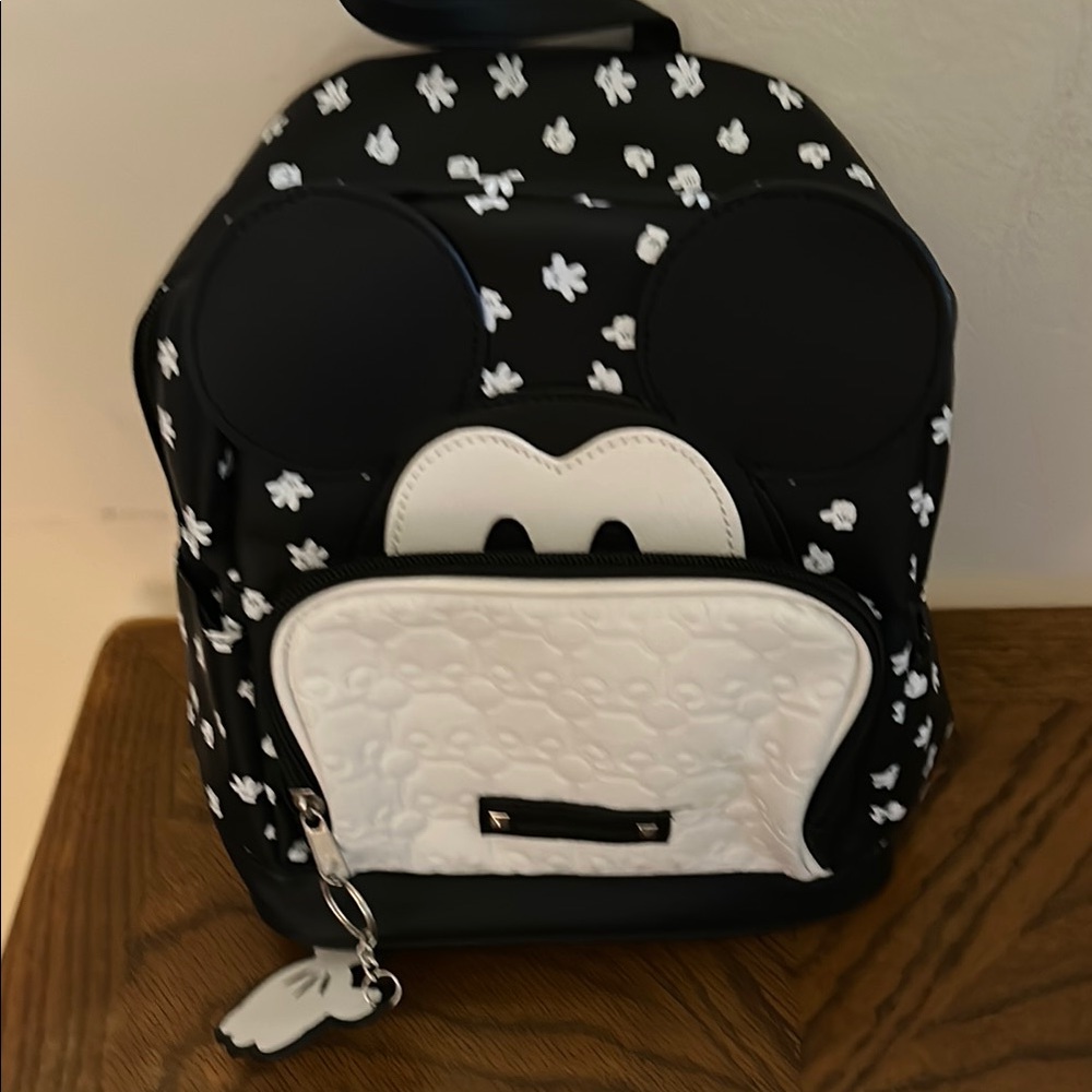 Black and White Mickey Mouse Backpack, small.  Cat friendly, smoke free home
